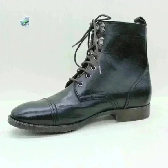 Banana Republic Men's Dark Brown Leather Lace Up Hook Chukka Boots Size US 9.5 M - Picture 4 of 11